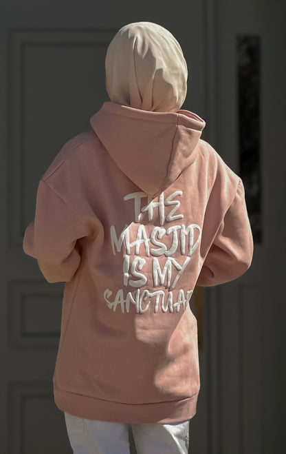 The Masjid Is My Sanctuary Hoodie - Dusty Pink