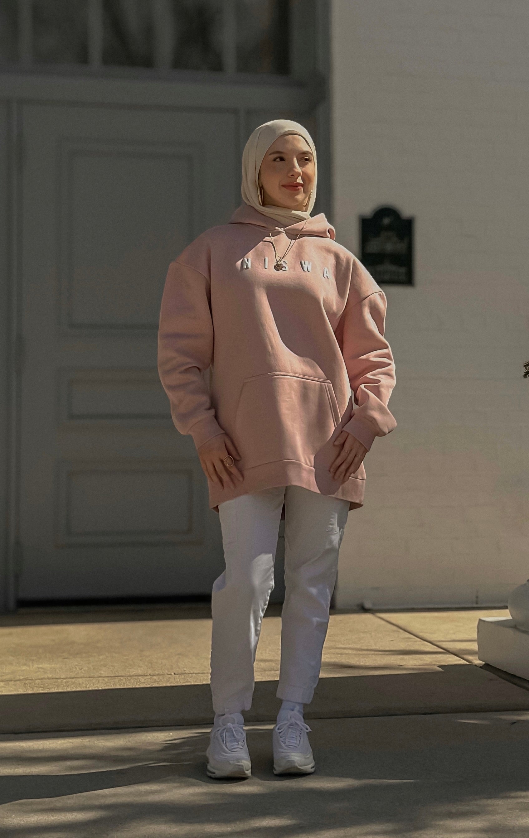 The Masjid Is My Sanctuary Hoodie - Dusty Pink