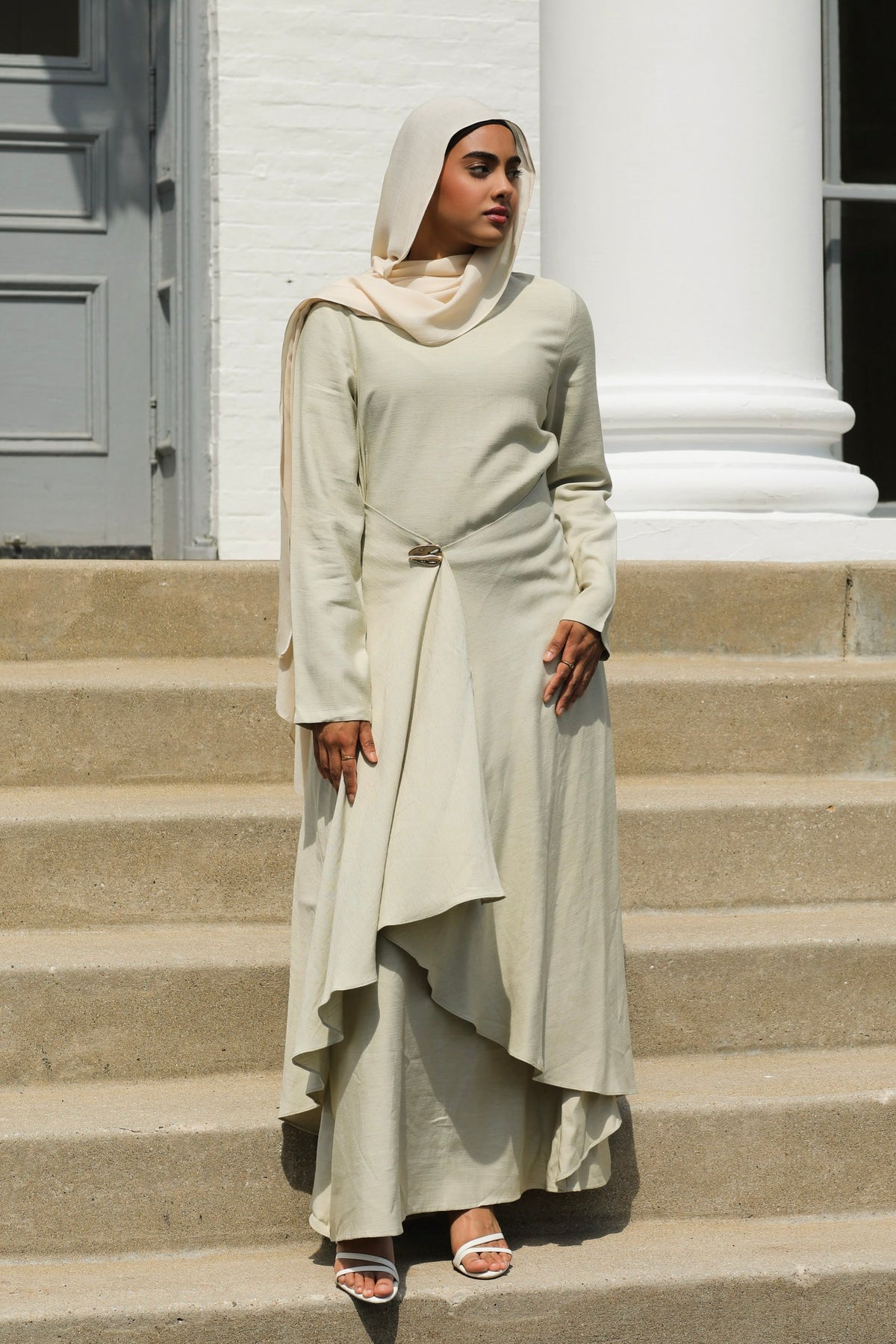 Aurelia Linen Convertible Dress - Sage