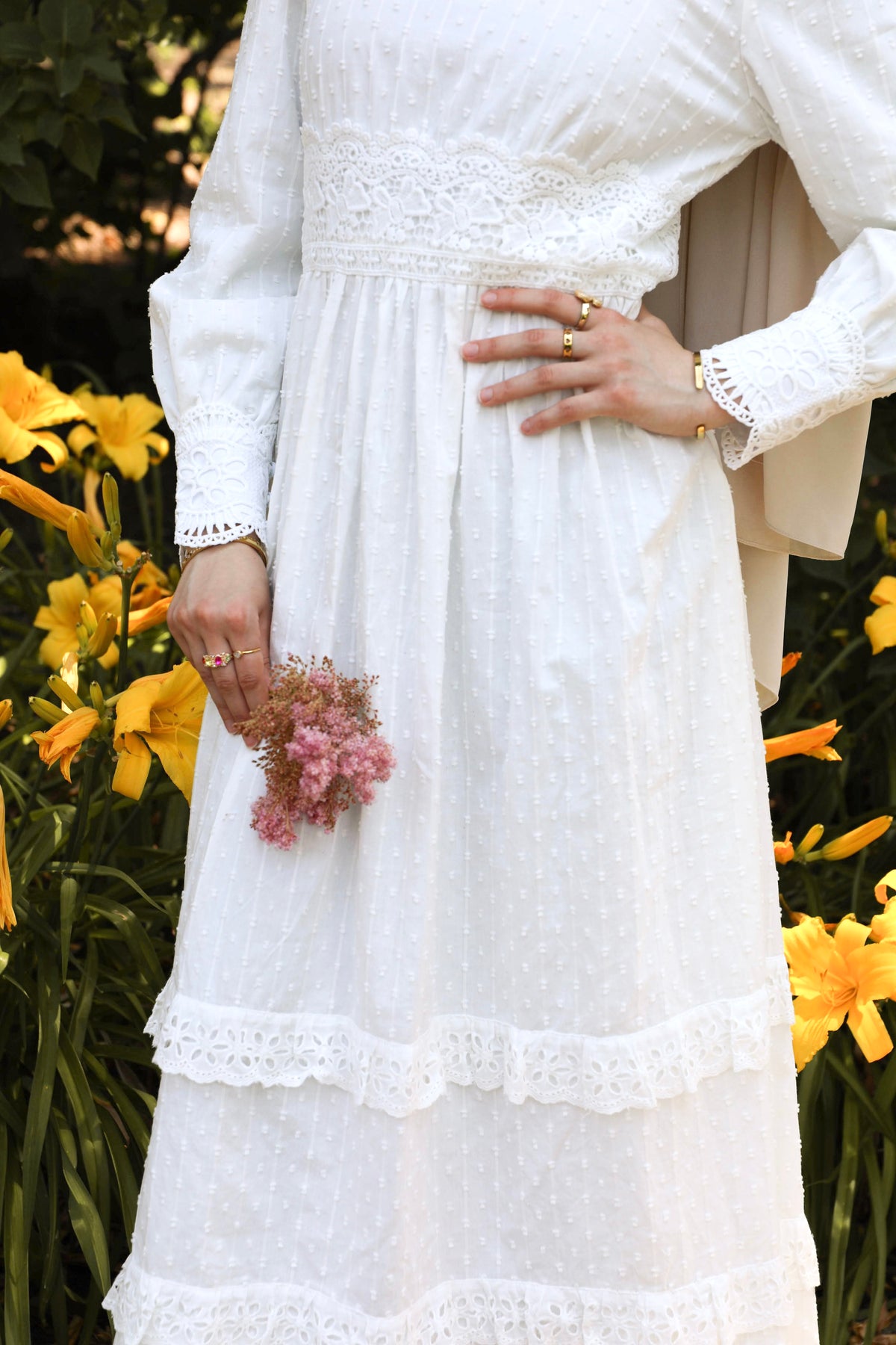 Nur Linen Maxi Dress - Cloud White