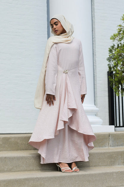 Aurelia Linen Convertible Dress - Blush