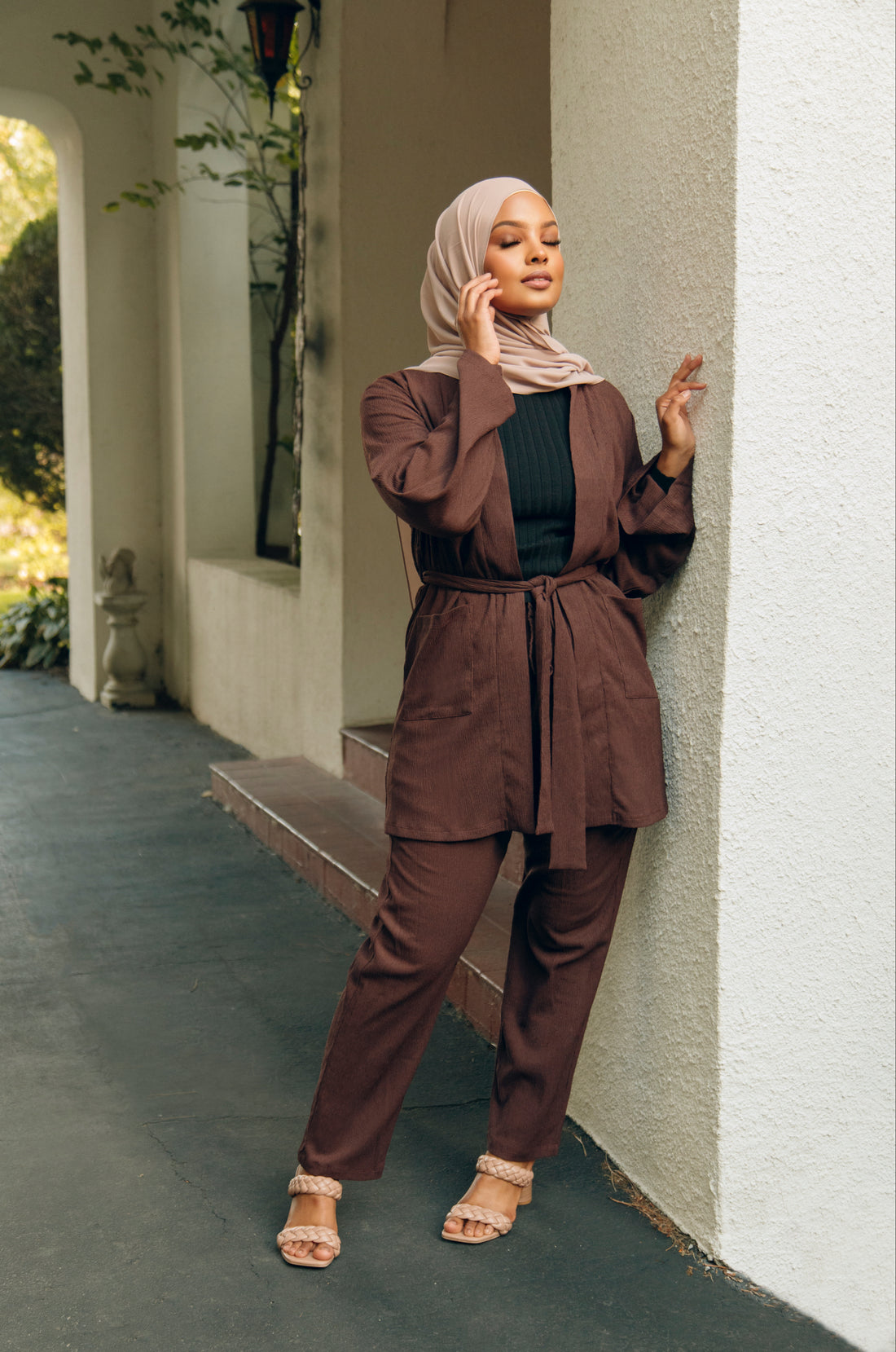 Marwa Two Piece Matching Set - Chocolate