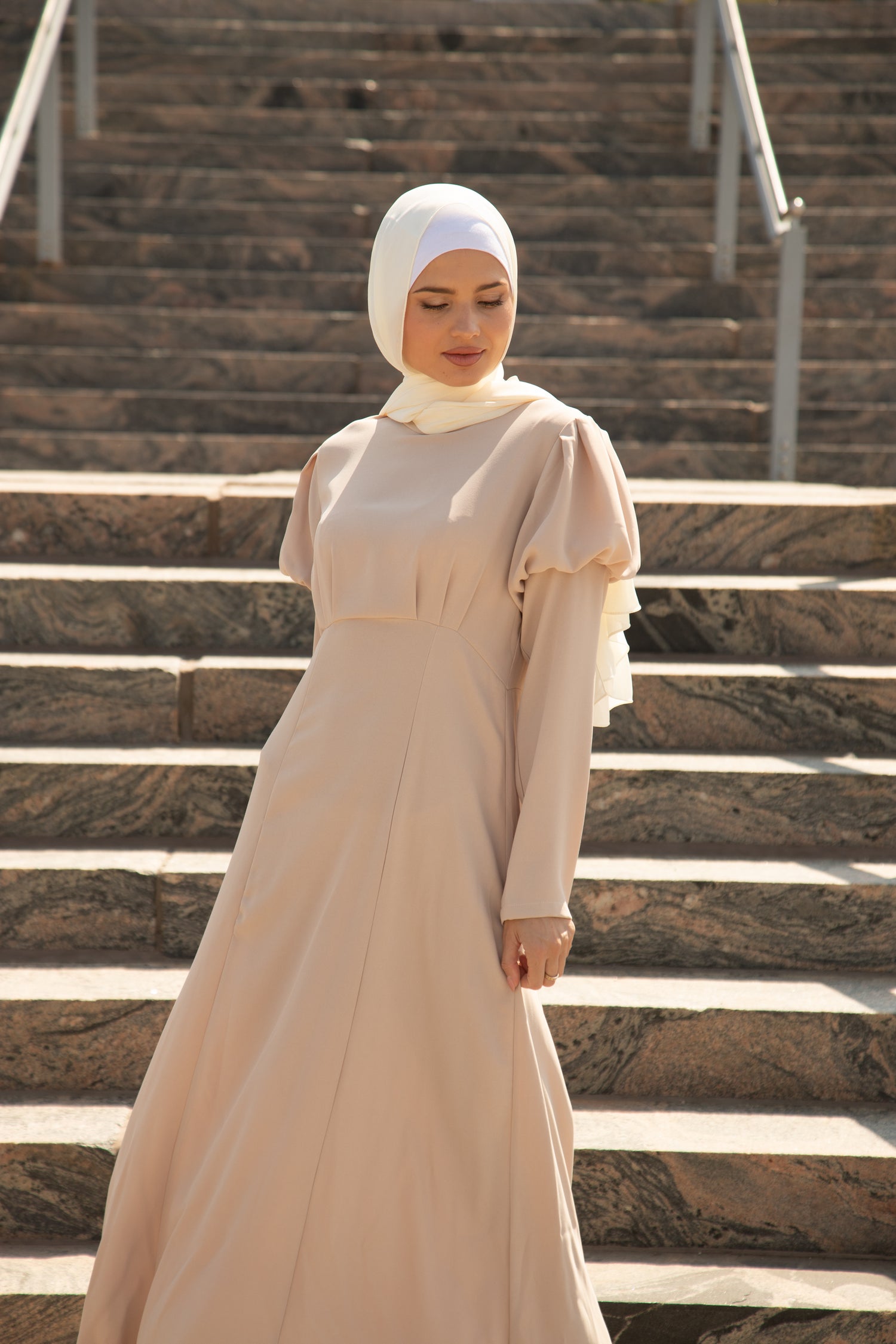 Nahla Maxi Dress - Nude