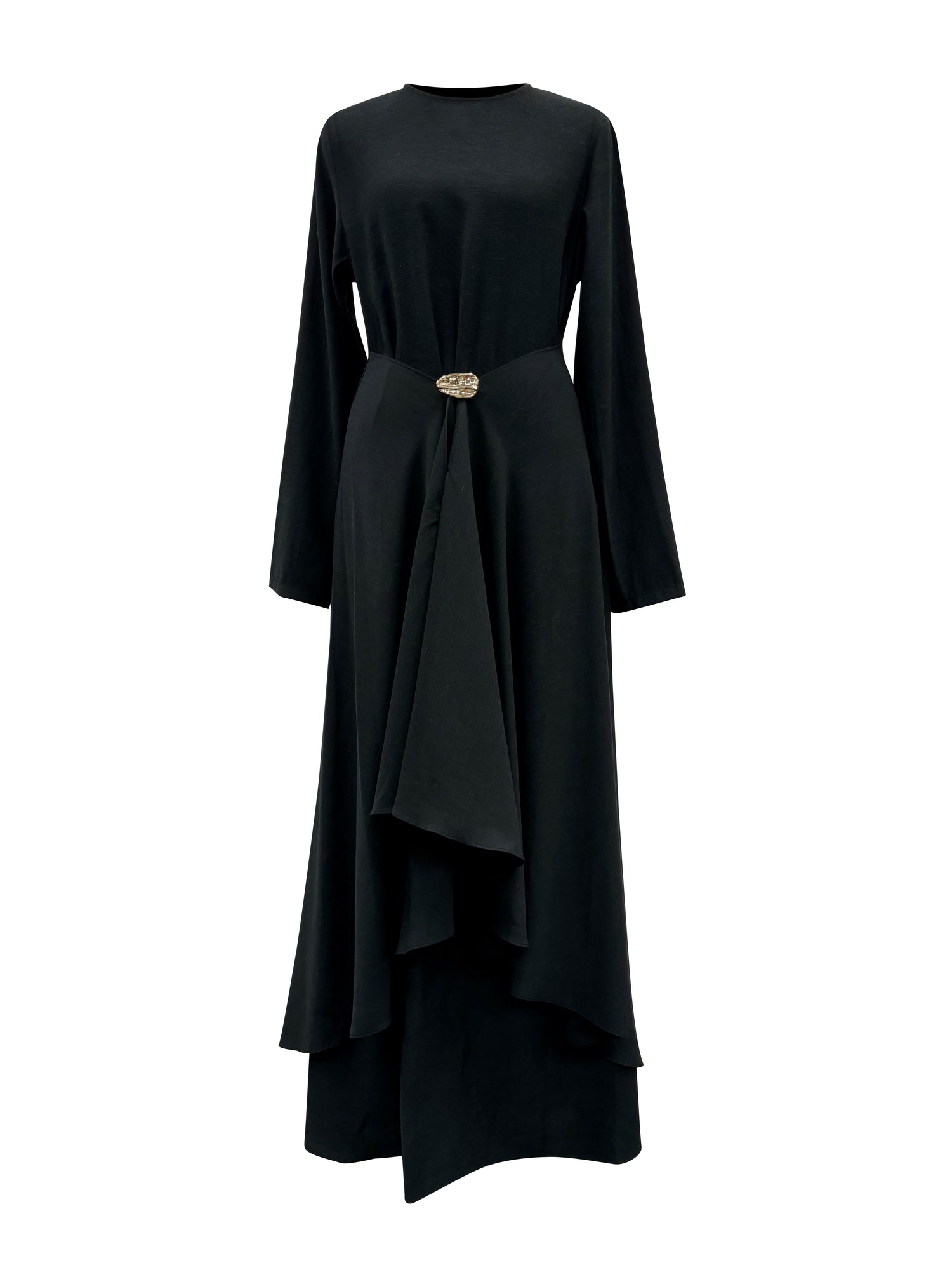Aurelia Linen Convertible Dress - Black
