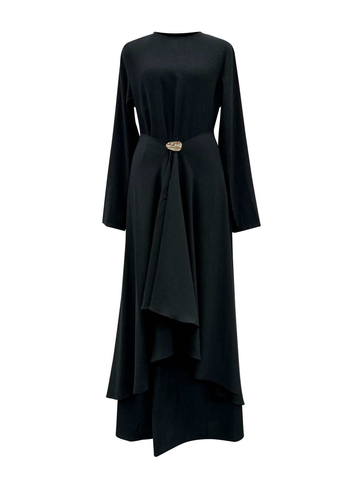 Aurelia Linen Convertible Dress - Black