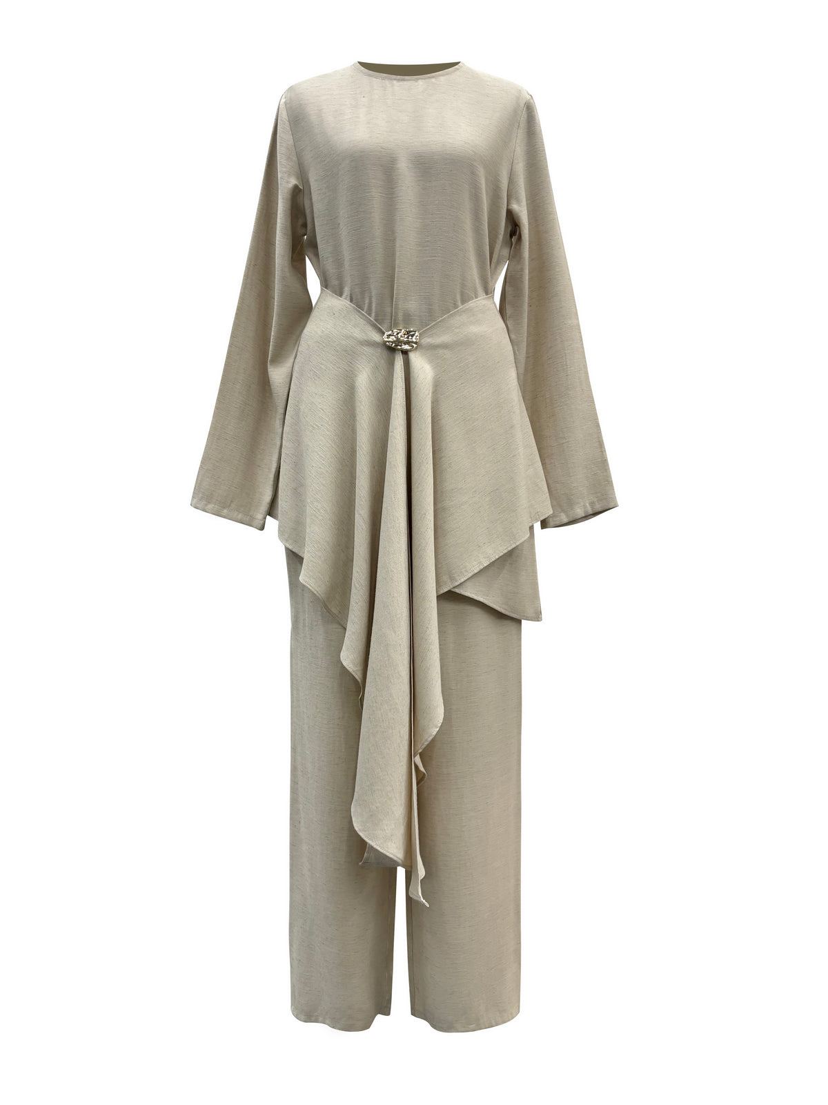 Aurelia Linen Two Piece Set - Wheat
