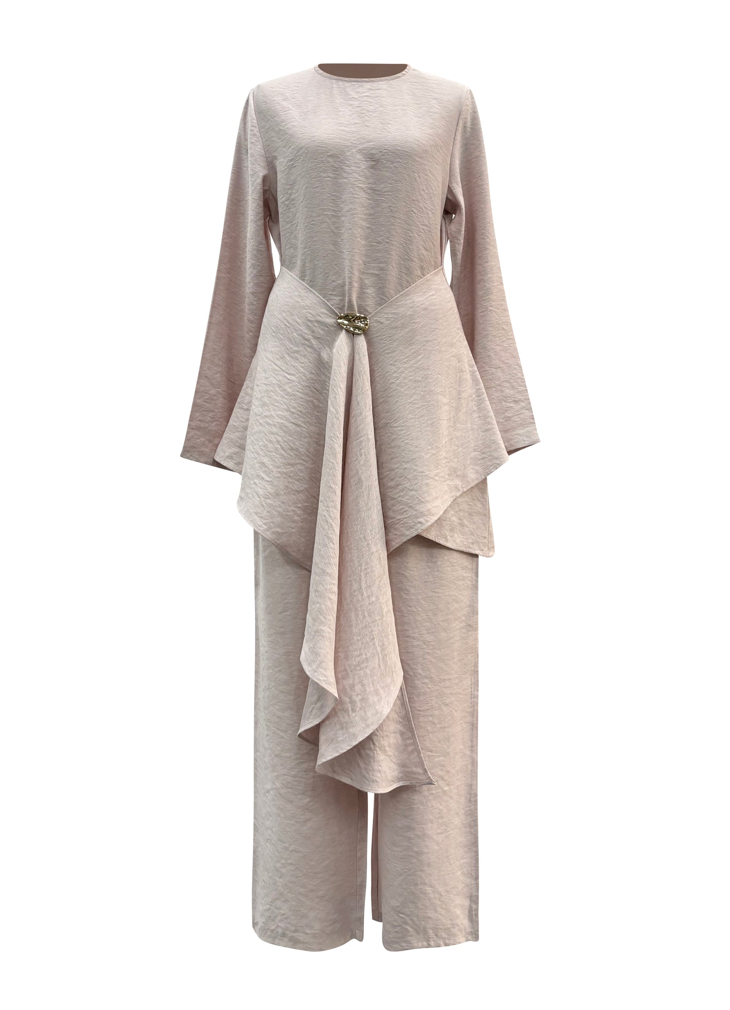 Aurelia Linen Two Piece Set - Blush