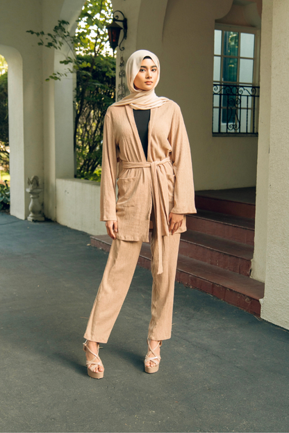 Marwa Two Piece Matching Set - Khaki