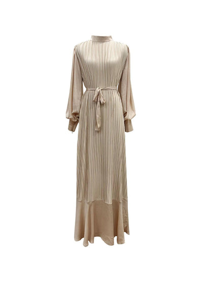 Isadora Pleated Maxi Dress - Whipped Caramel
