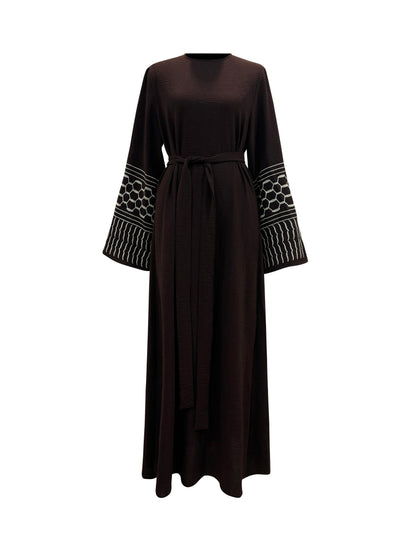 Najat Keffiyah Abaya - Toasted Mocha