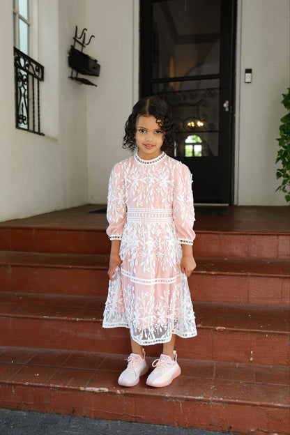 Mini Avery Lace Maxi Dress - Kashmiri Chai