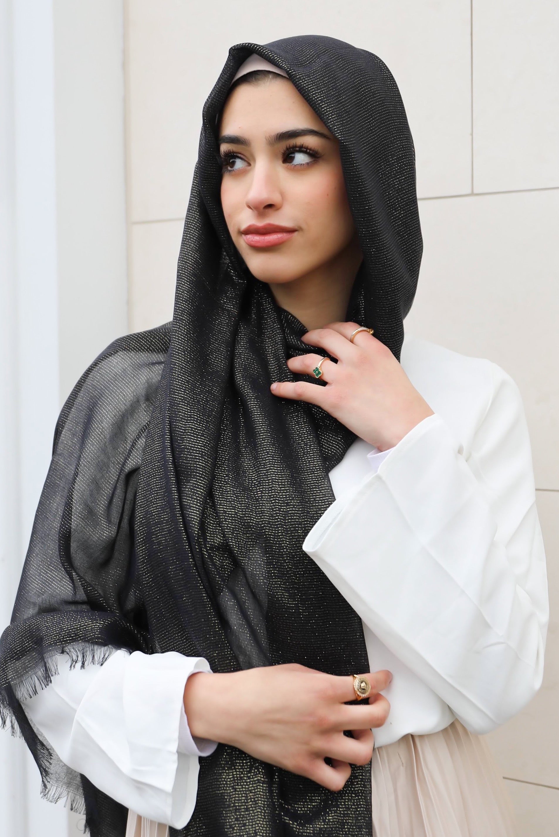 Metallic Scarf - Black