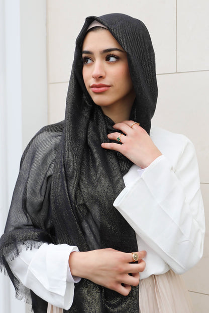 Metallic Scarf - Black