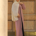Hawa Chiffon Cardigan - Dusty Plum
