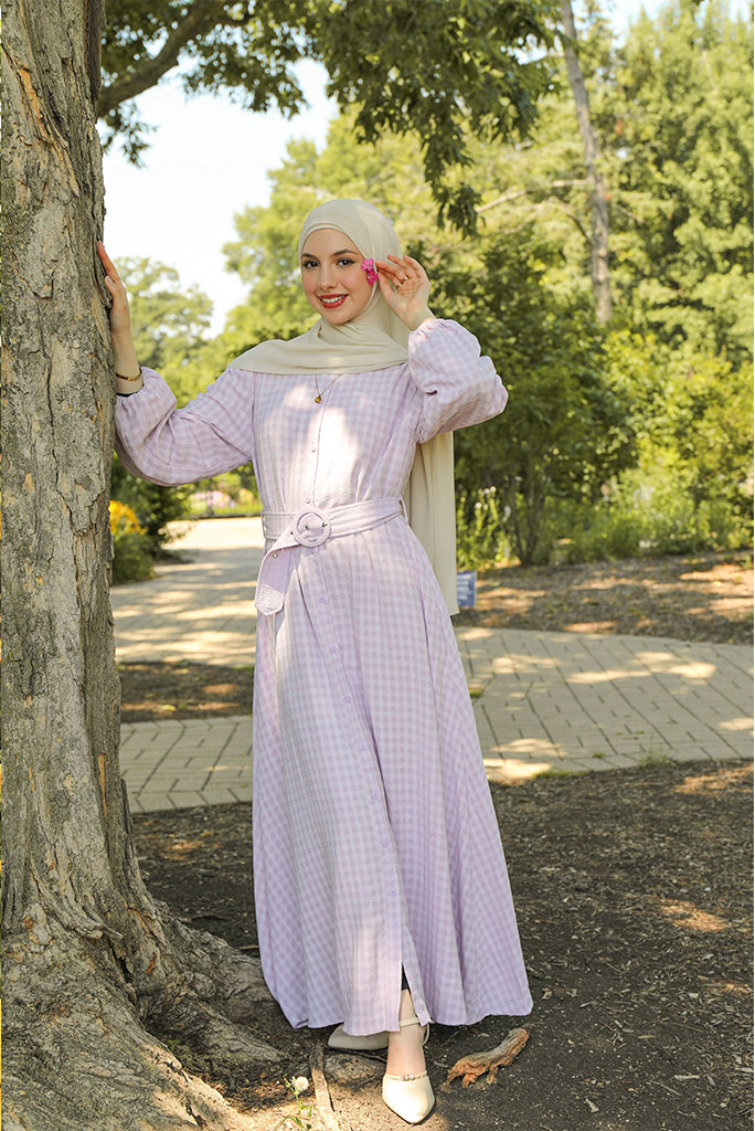 Rania Textured Maxi Dress - Lilac Whisper