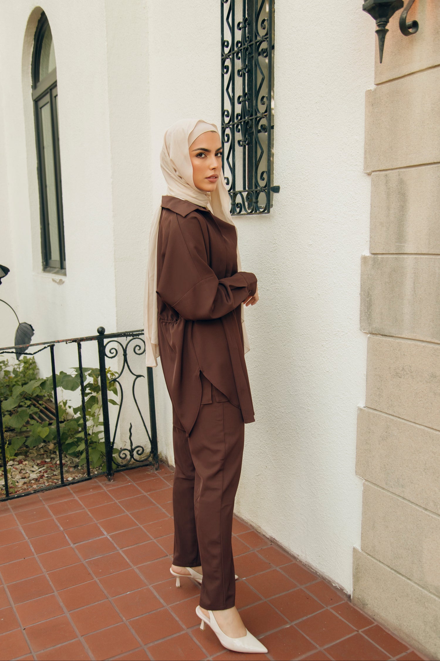 Zahra Three Piece Matching Set - Chocolate