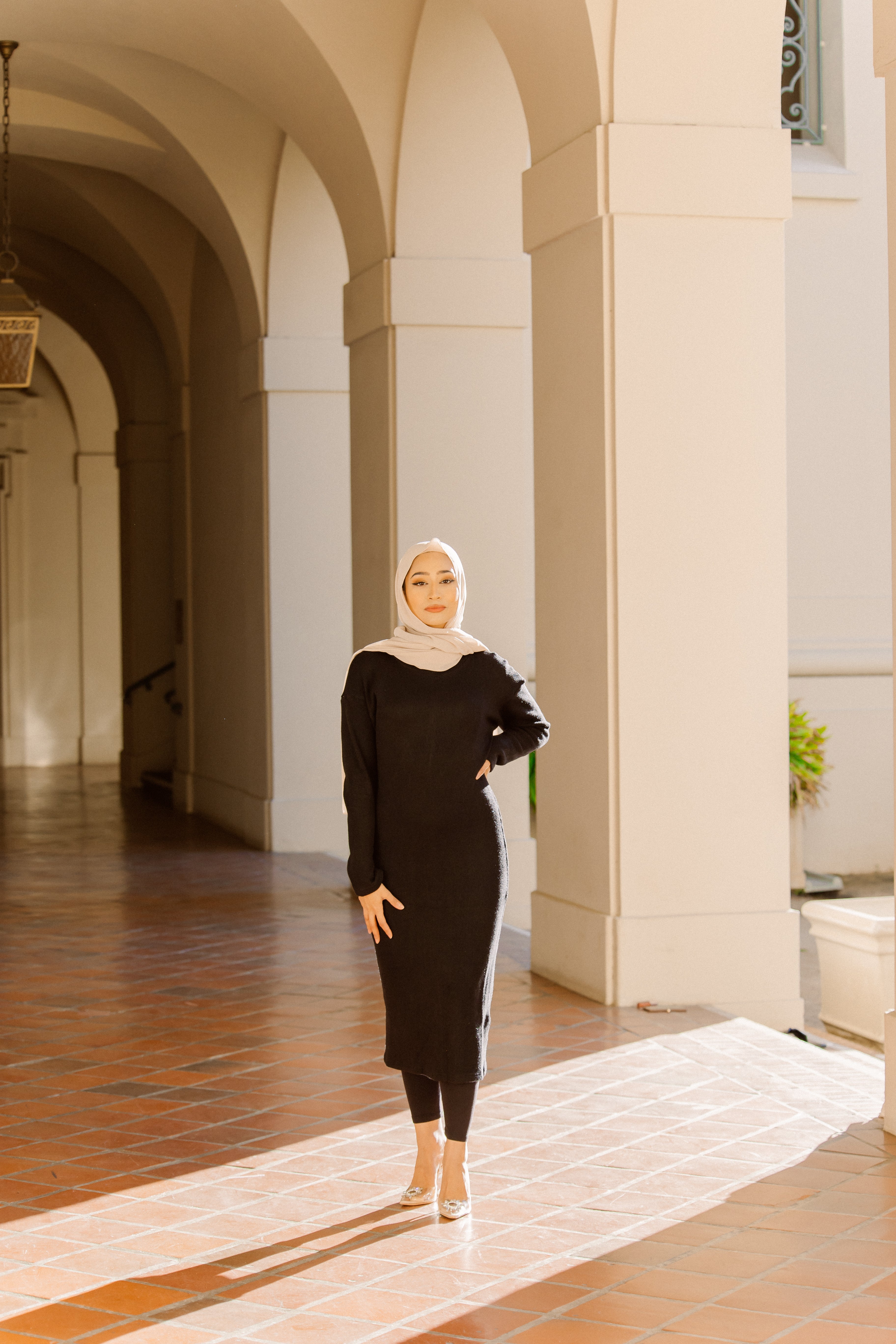 Black cowl neck sweater dress shop