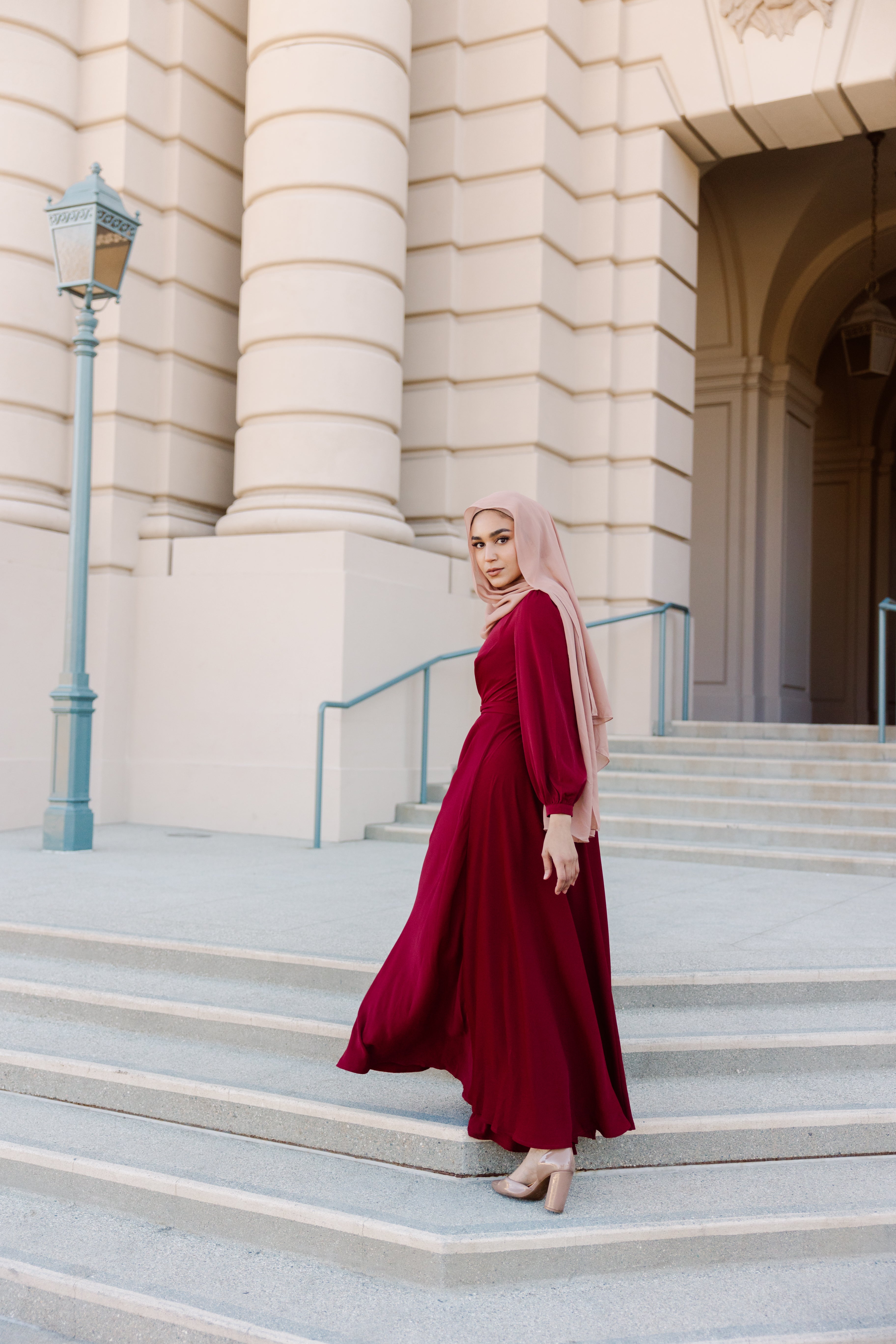 Imani Wrap Maxi Dress - Ruby Red