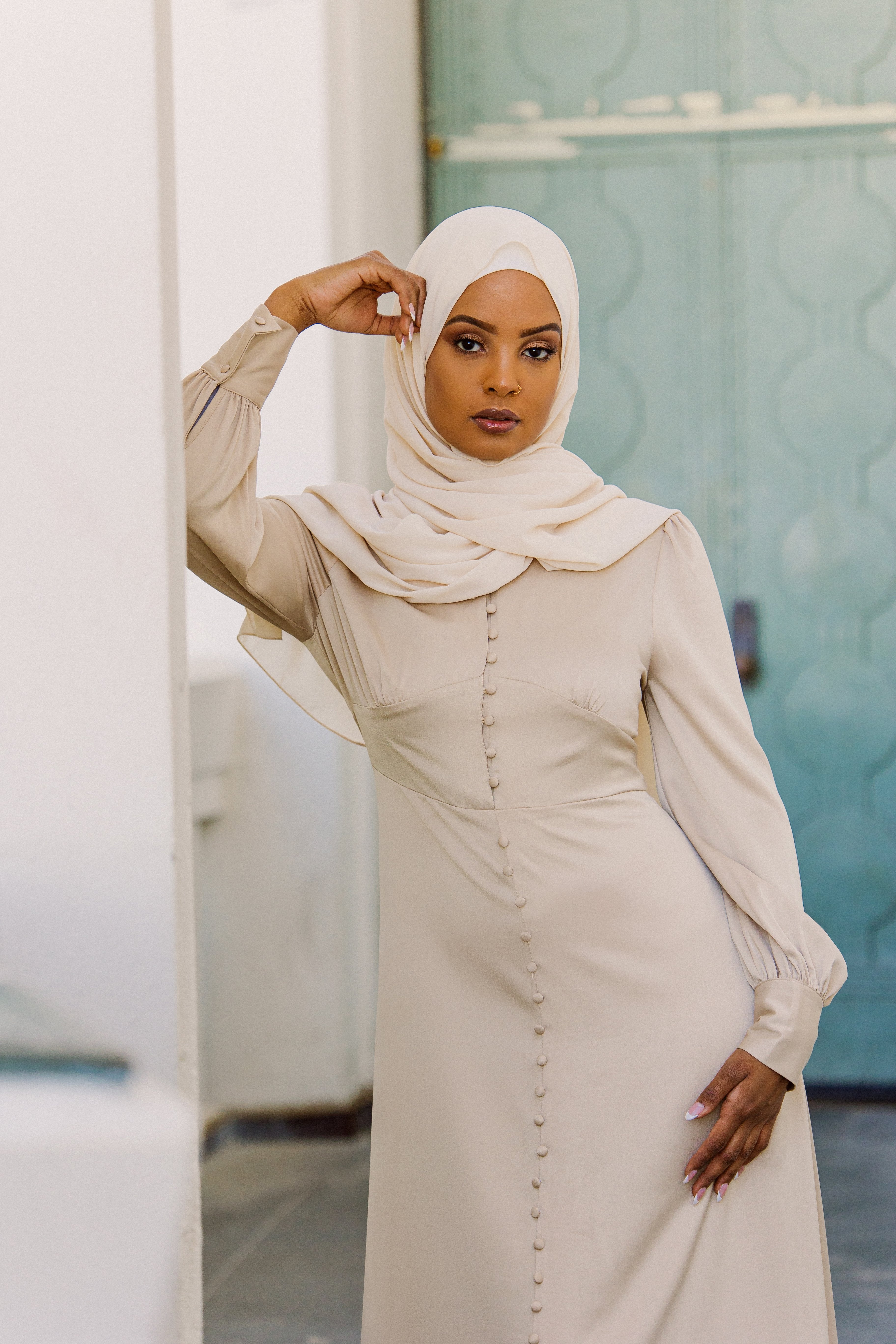 Shop Trendy Giselle Maxi Dress Light Sand Niswa Fashion