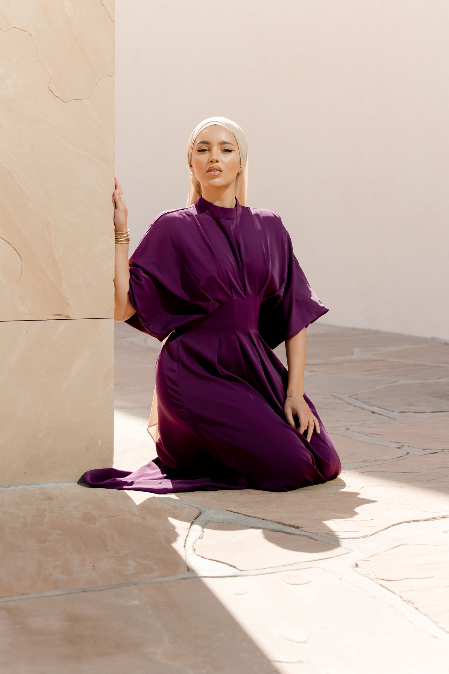 Elmas Maxi Dress - Plum