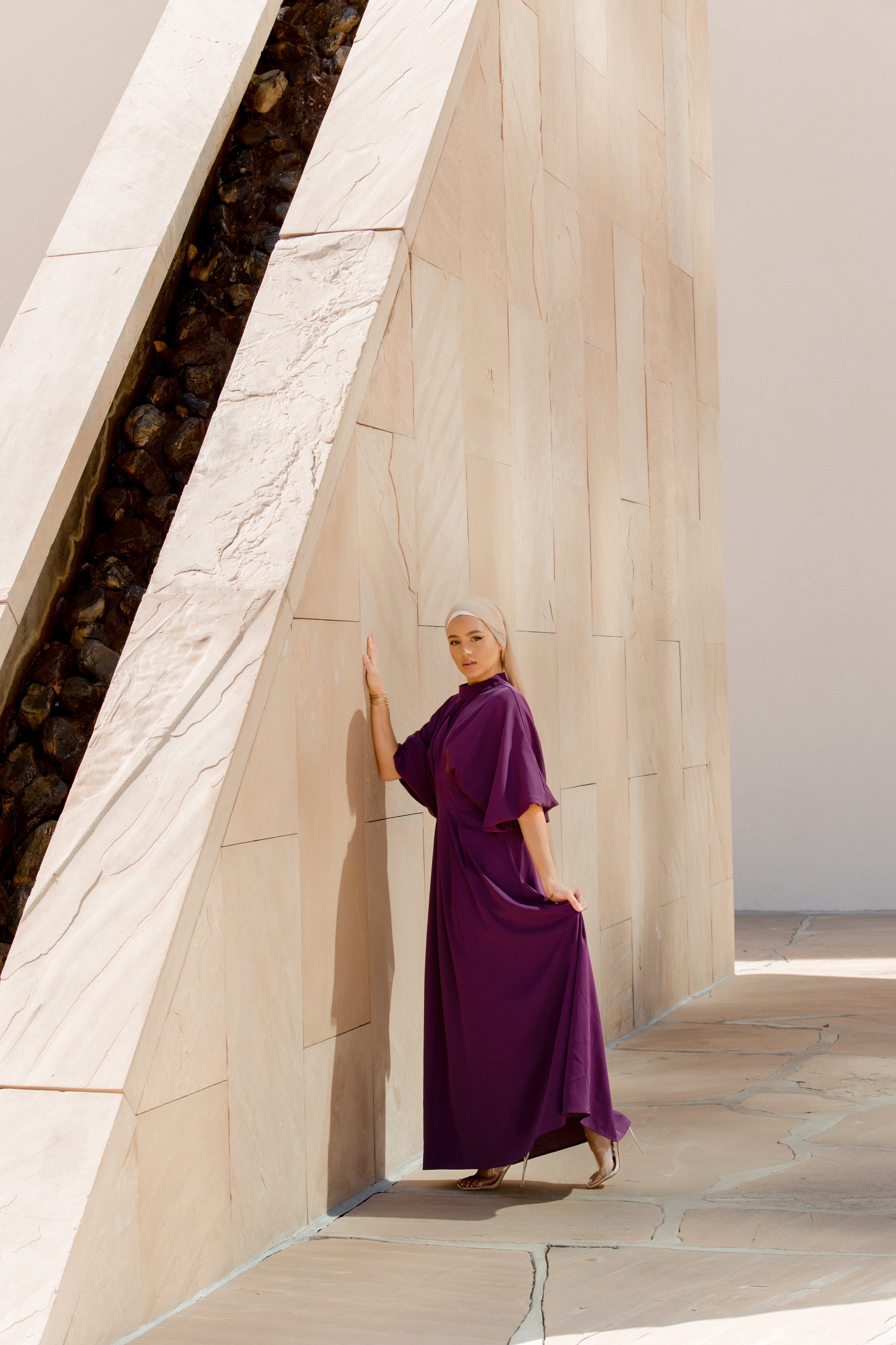 Elmas Maxi Dress - Plum