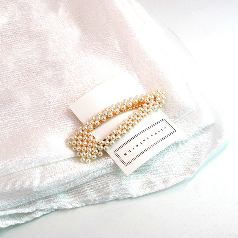 Pearl Clip - Gold-Niswa Fashion