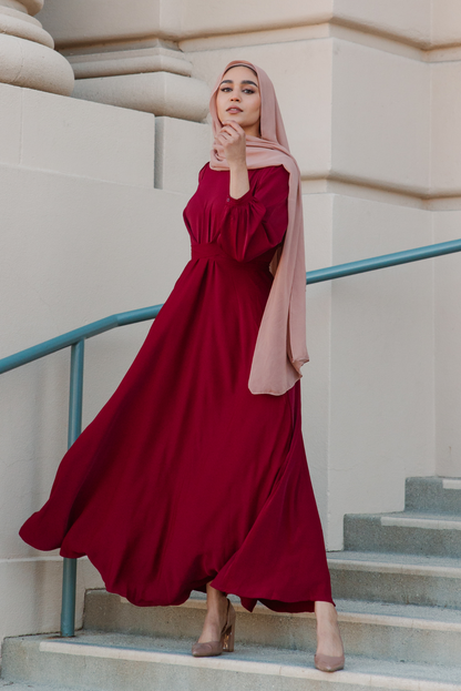 Imani Wrap Maxi Dress - Ruby Red