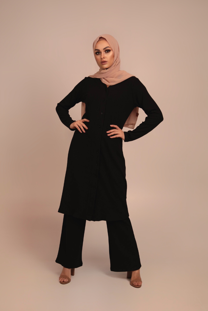 Tamara Knit Two Piece Matching Set - Black