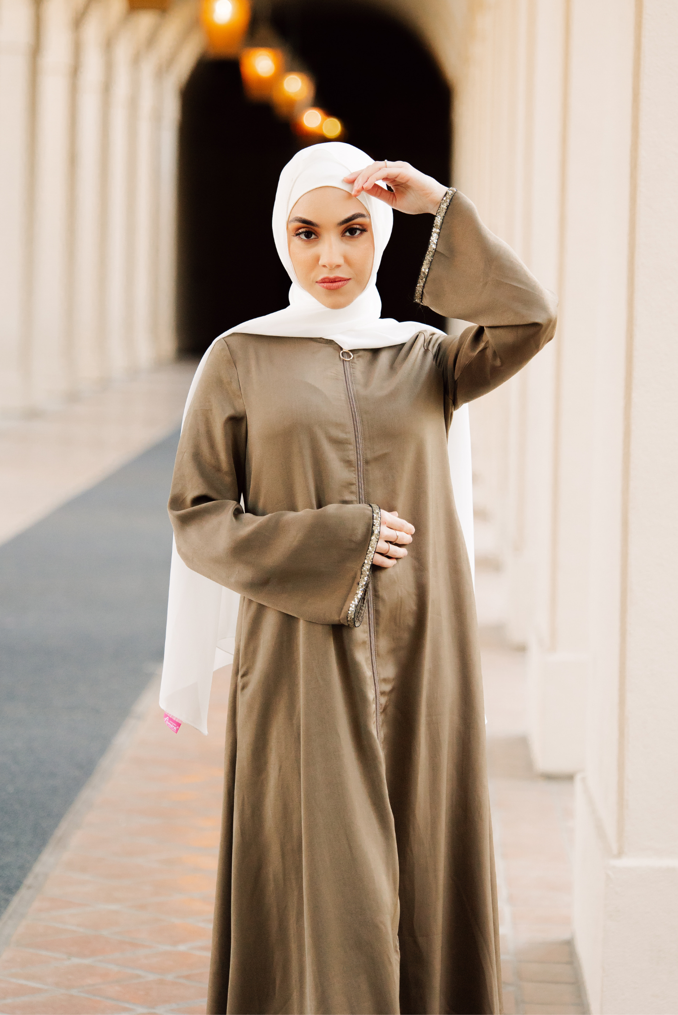 Aasiyah Abaya - Taupe Gray