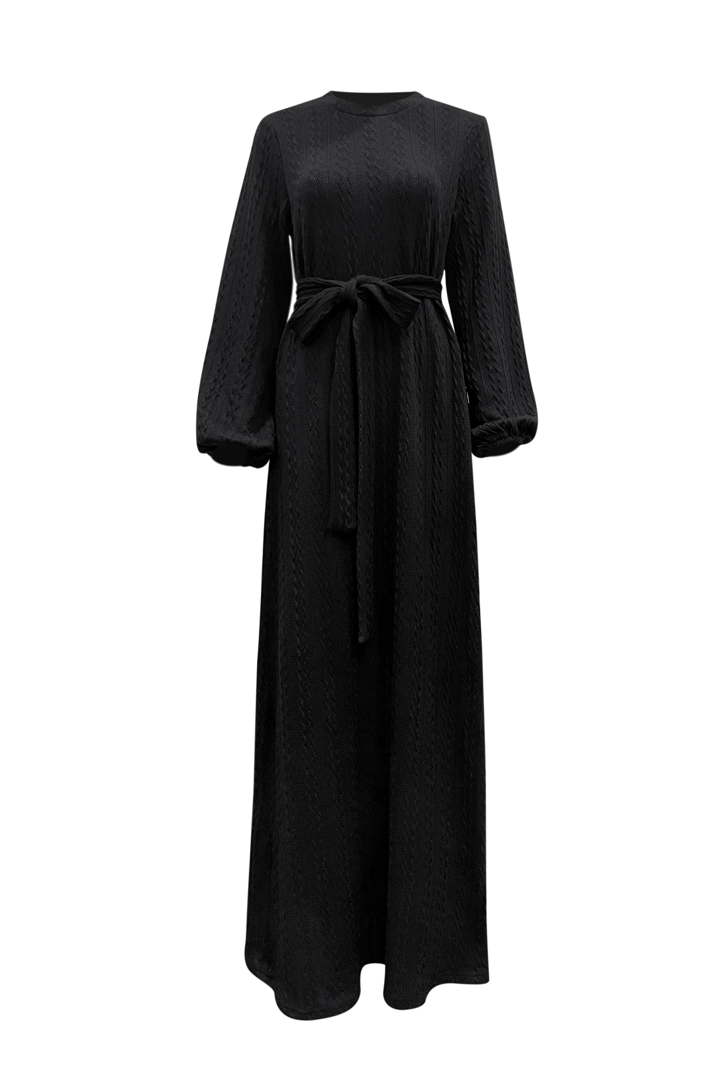 Ayesha Knit Maxi Gown - Black