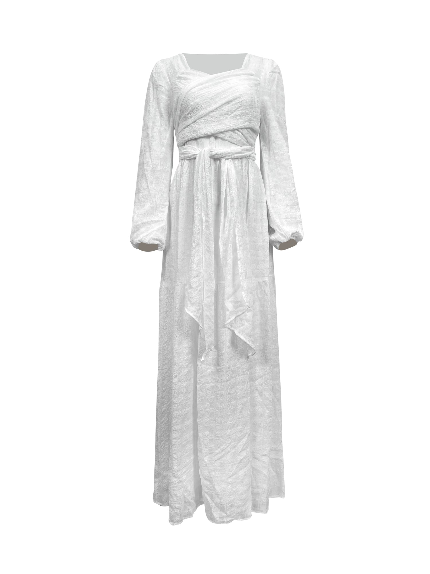 Victoria Wrap Maxi Dress - Snow