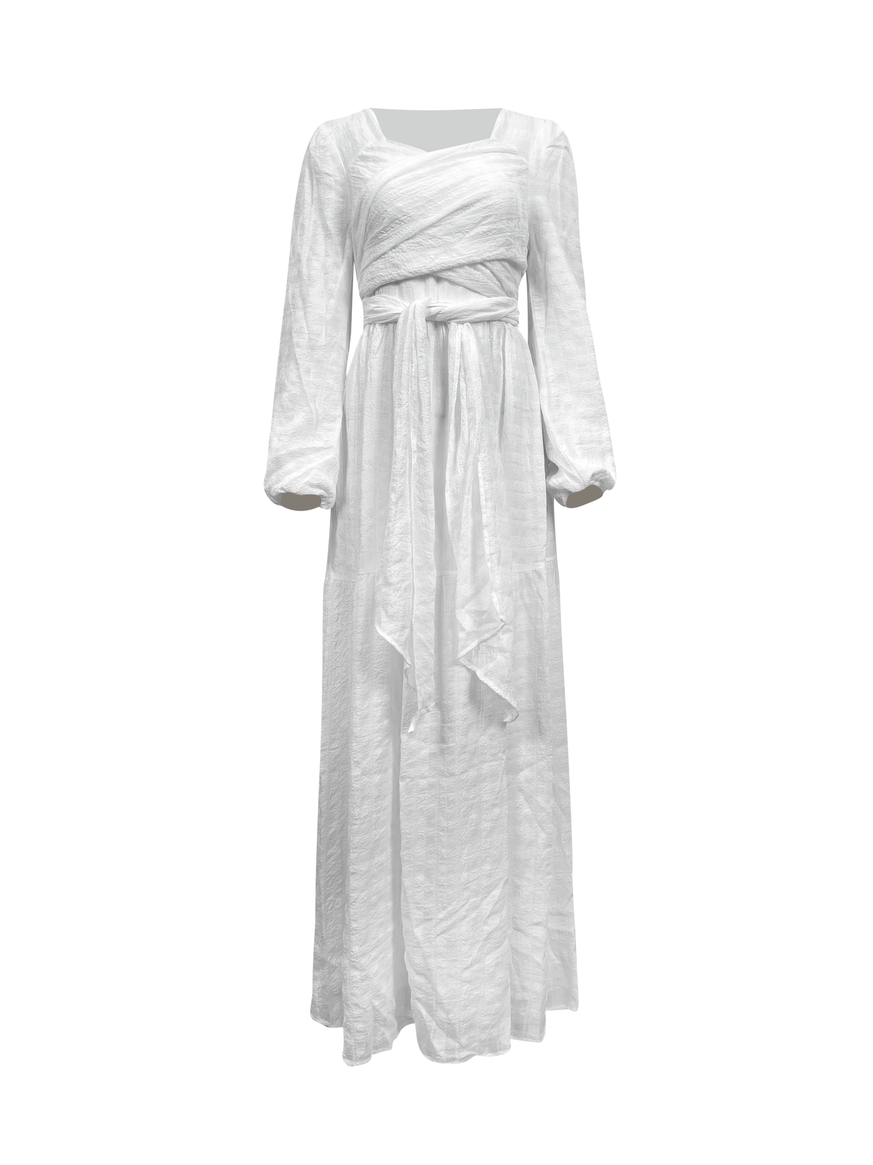 Victoria Wrap Maxi Dress - Snow