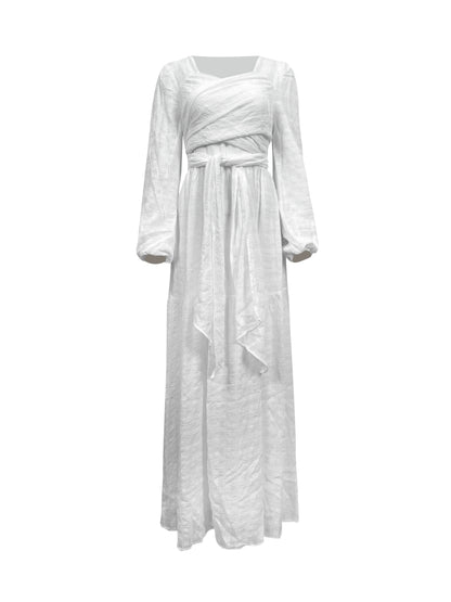 Victoria Wrap Maxi Dress - Snow