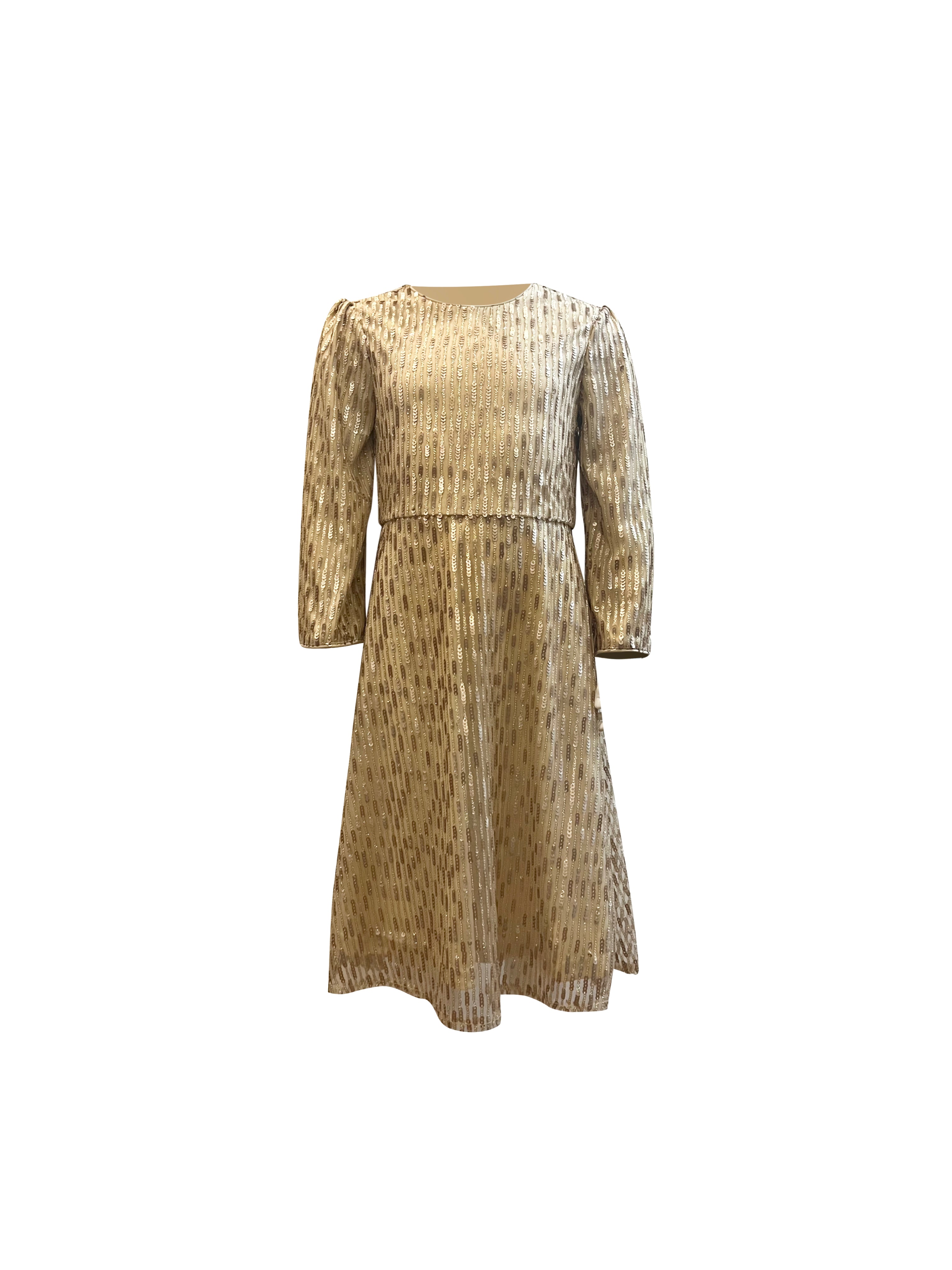 Mini Fairy Dust Sequin Dress - Golden Cascades