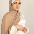 CHAI TEA LATTE Crepe Chiffon-AllScarves-Niswa Fashion