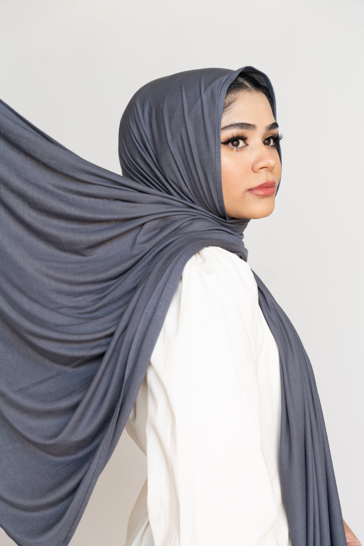 CHARCOAL LINEN Premium Jersey-AllScarves-Niswa Fashion
