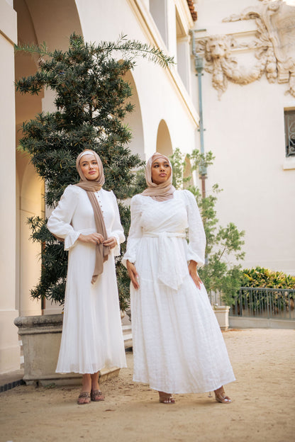 Victoria Wrap Maxi Dress - Snow