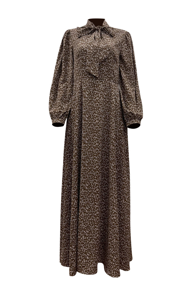 Daisy Dreams Maxi Dress - Chocolate-Niswa Fashion