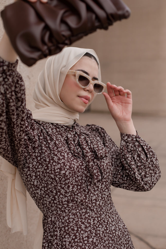 Daisy Dreams Maxi Dress - Chocolate-Niswa Fashion