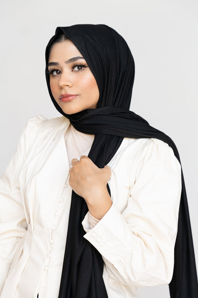 EBONY Premium Jersey-AllScarves-Niswa Fashion