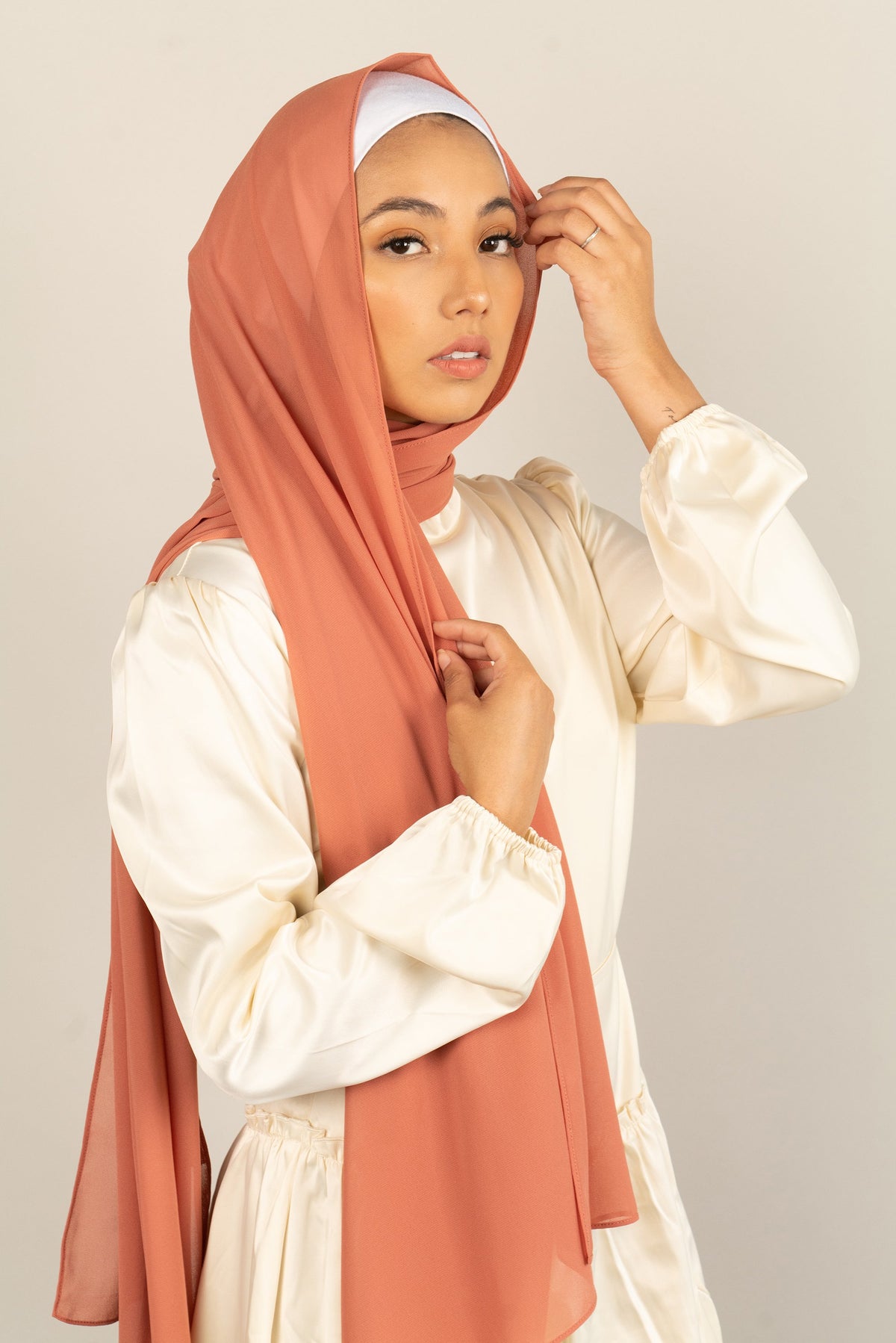 EMBERGLOW Georgette Chiffon Scarf-AllScarves-Niswa Fashion