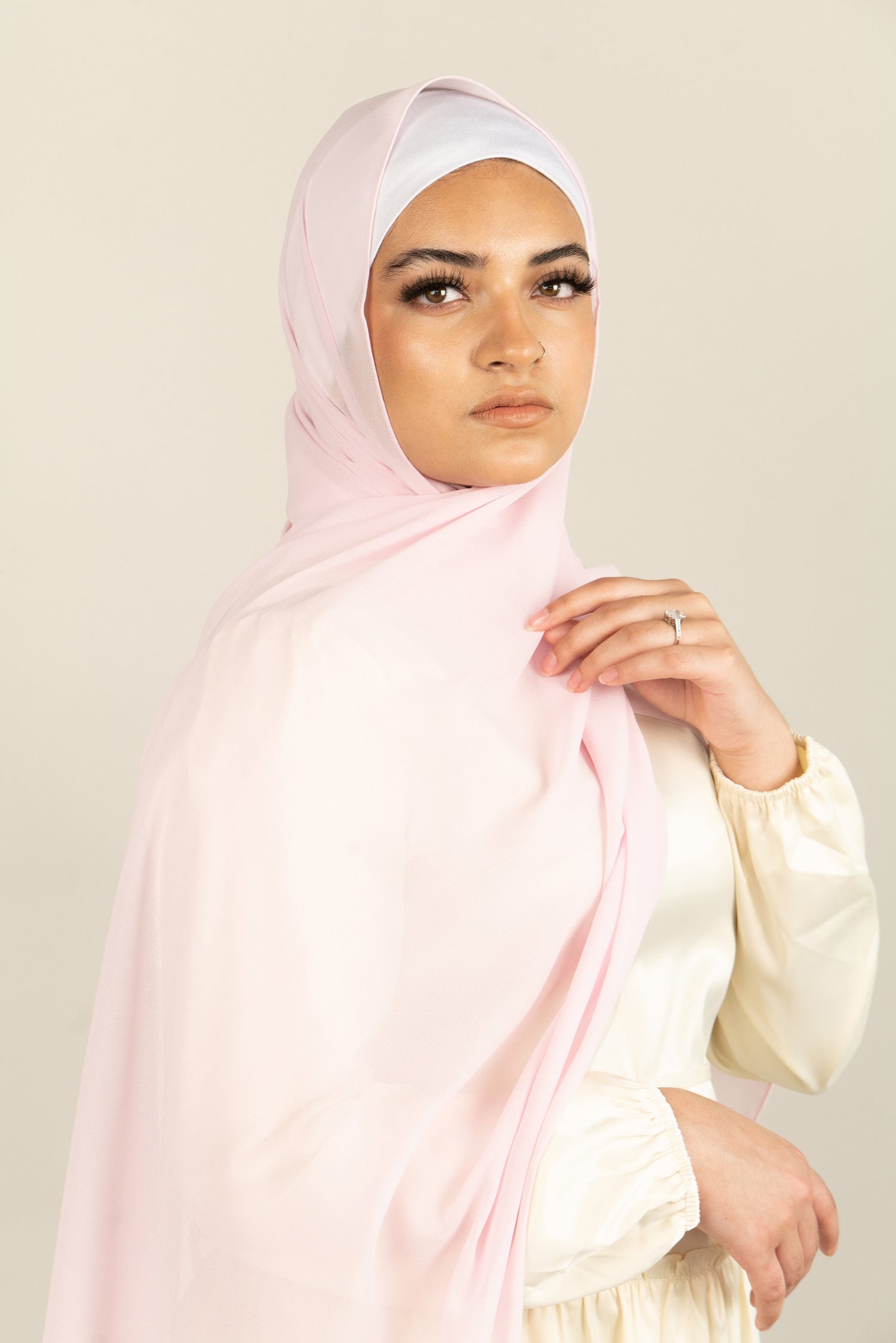 LOTUS PETAL Georgette Chiffon Scarf-AllScarves-Niswa Fashion