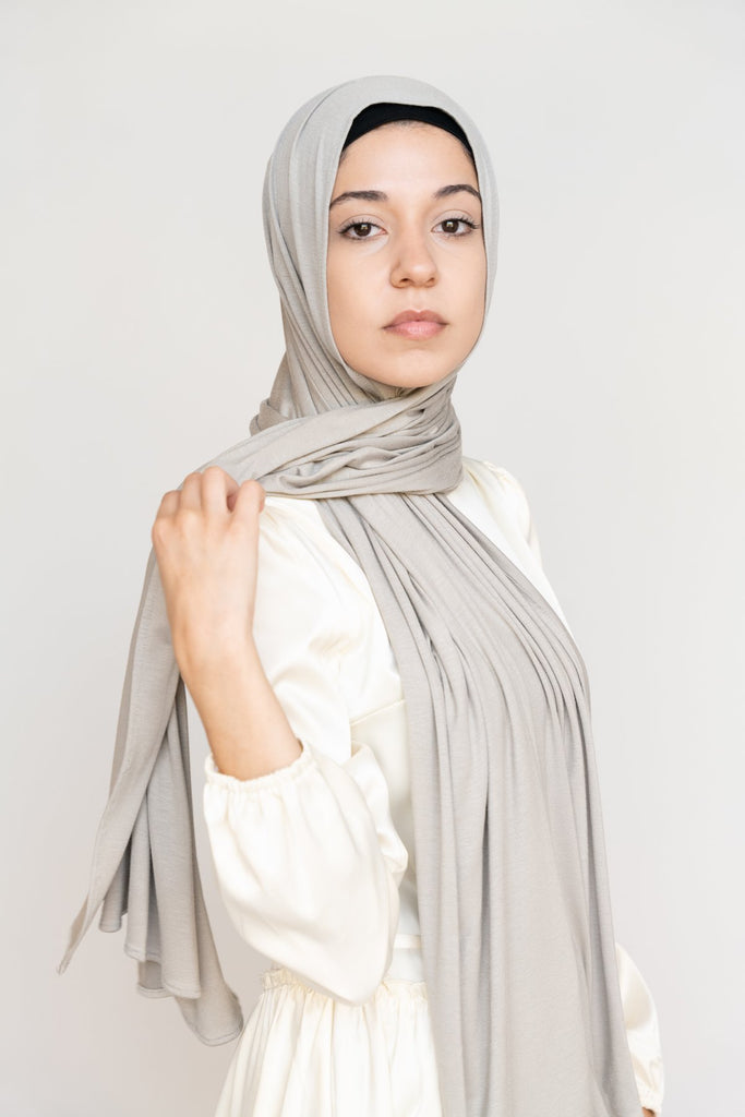 METAL GRAY Premium Jersey-AllScarves-Niswa Fashion