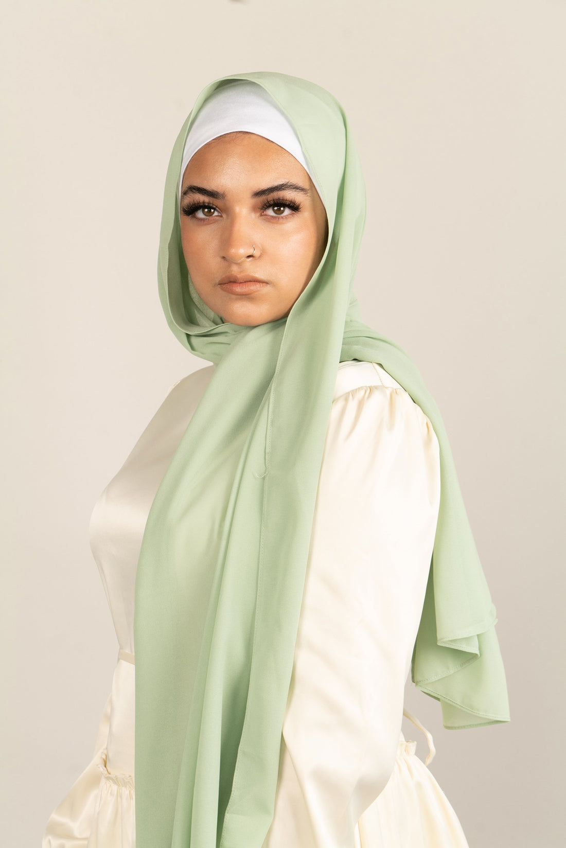 MINTY FRESH Georgette Chiffon Scarf-AllScarves-Niswa Fashion