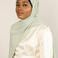 MISTY MINT Crepe Chiffon-AllScarves-Niswa Fashion