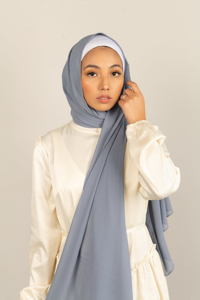 MOON MIST Georgette Chiffon Scarf-AllScarves-Niswa Fashion