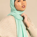 PASTEL MINT Woven Viscose-AllScarves-Niswa Fashion