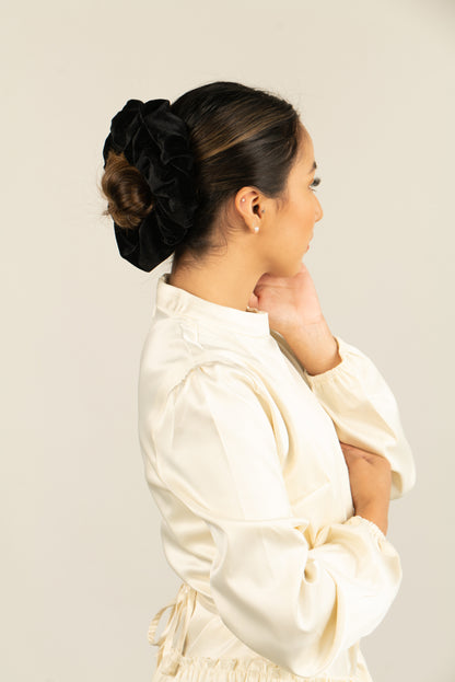 Velvet Scrunchie - Black