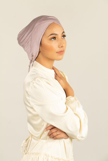 Tie Back Hijab Cap - Mink