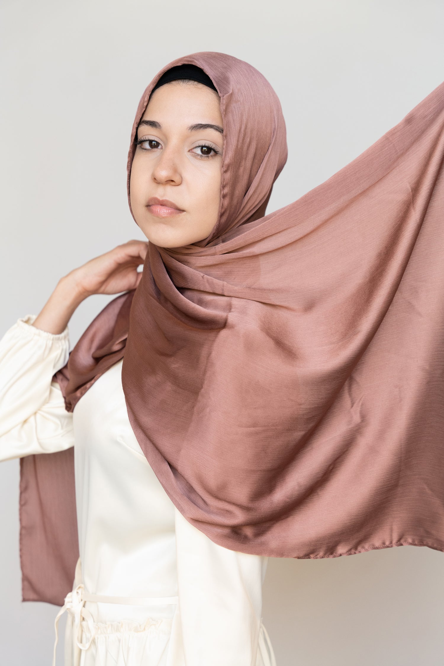 ROSE TAUPE Deluxe Satin Crepe